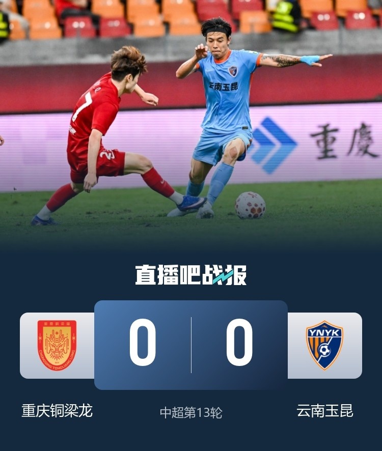 38570人見(jiàn)證西南德比悶平 重慶銅梁龍0-0云南玉昆 38570人見(jiàn)證西南德比悶平 重慶銅梁龍0-0云南玉昆